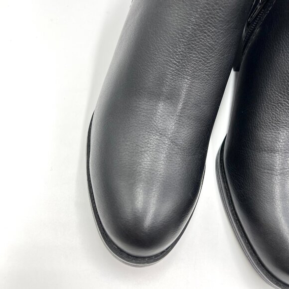 Naturalizer Womens Zarie Black Leather Low Cut Ankle Boots Booties Shooties - Picture 3 of 13